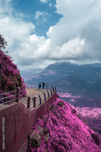 Beautiful scene viewed at Malshej Ghat in Maharashtra, India photo