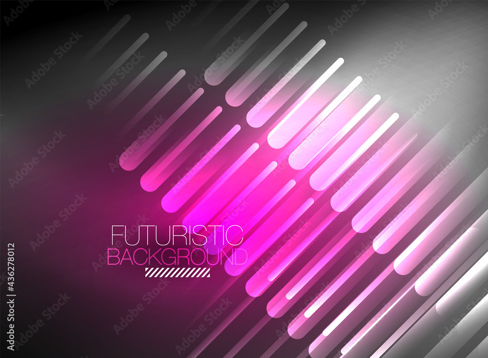Bright neon color techno abstract background, shiny glowing neon lines in the dark background Bright neon color techno abstract background, shiny glowing neon lines in the dark background