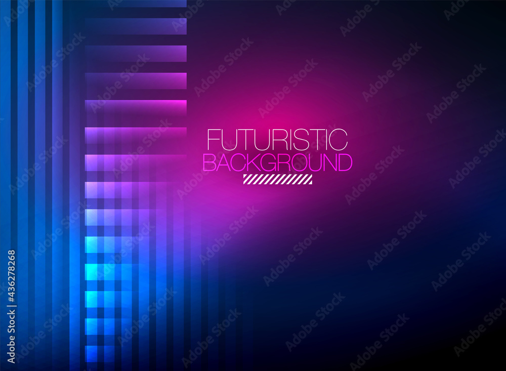 Bright neon color techno abstract background, shiny glowing neon lines in the dark background Bright neon color techno abstract background, shiny glowing neon lines in the dark background