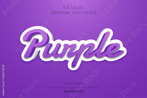 Purple Clean Modern Editable Text Effect Font Style