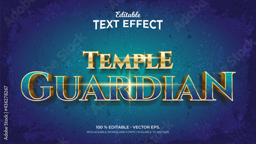 Temple Guardian 3d Style Editable Text Effects Template