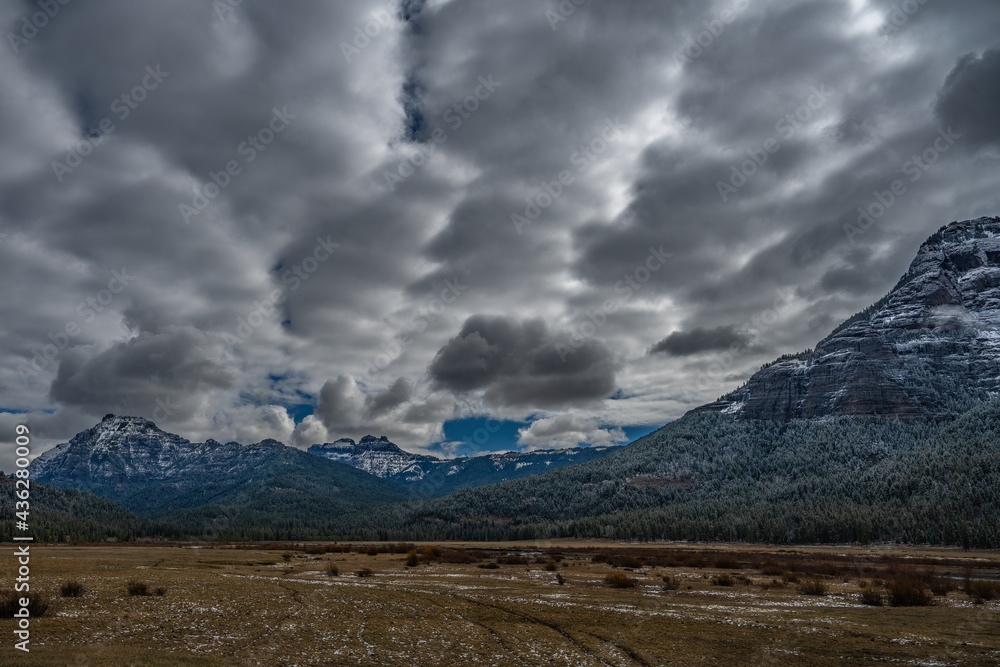 2021-05-10 SNOW CAPPED MOUNTAIN RANGE WITH STORM CLOUDS IN MONTANA 2021-05-10 SNOW CAPPED MOUNTAIN RANGE WITH STORM CLOUDS IN MONTANA