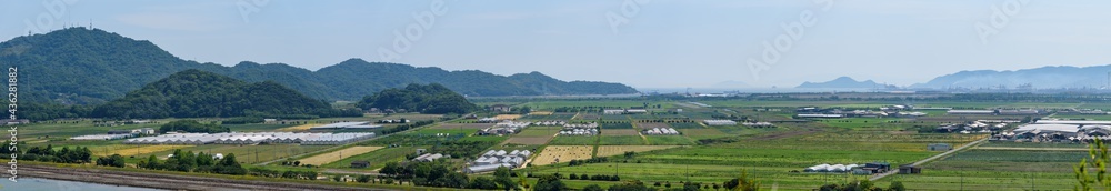 Panorama view of reclaimed land (Kasaoka City, Okayama Prefecture) Panorama view of reclaimed land (Kasaoka City, Okayama Prefecture)