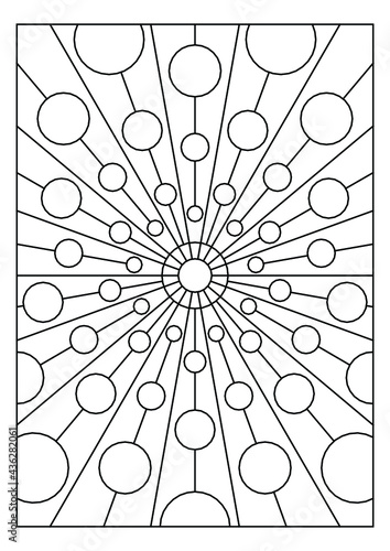 Radiate Light pattern fun coloring pages for adults
Pattern design of radiate light in line art style for printable coloring pages - Portrait or vertical format in EPS8.
