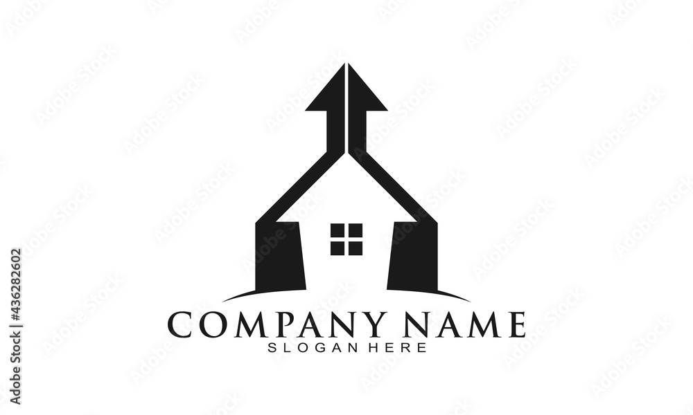 Fototapeta premium House arrow logo