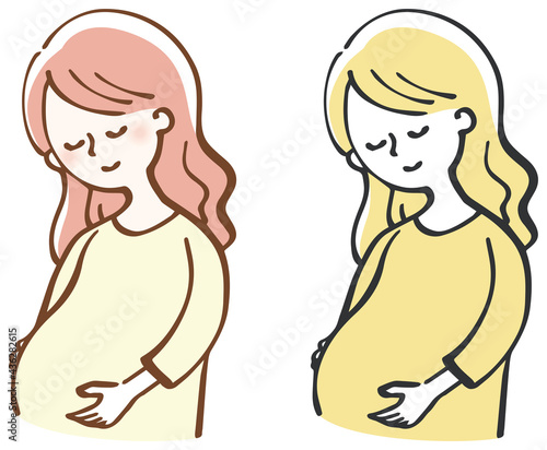 妊婦　マタニティー　イラスト