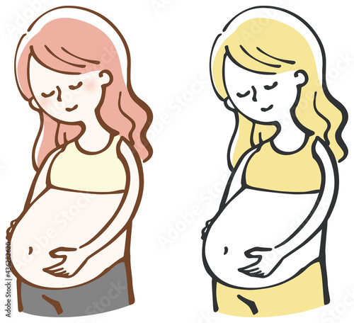 妊婦　マタニティー　イラスト