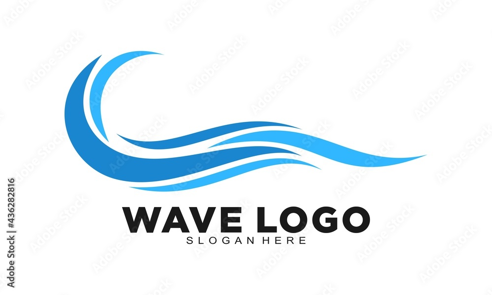 Sea wave elegant logo Sea wave elegant logo