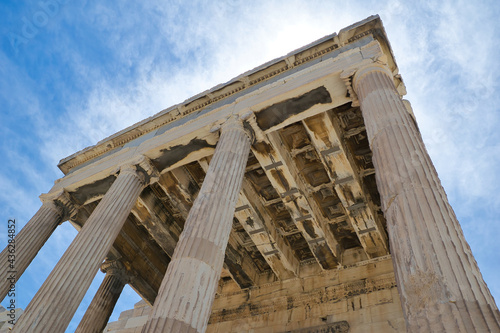 Karyatides statues, Erehtheio, on the Acropolis in Athens, Greece photo