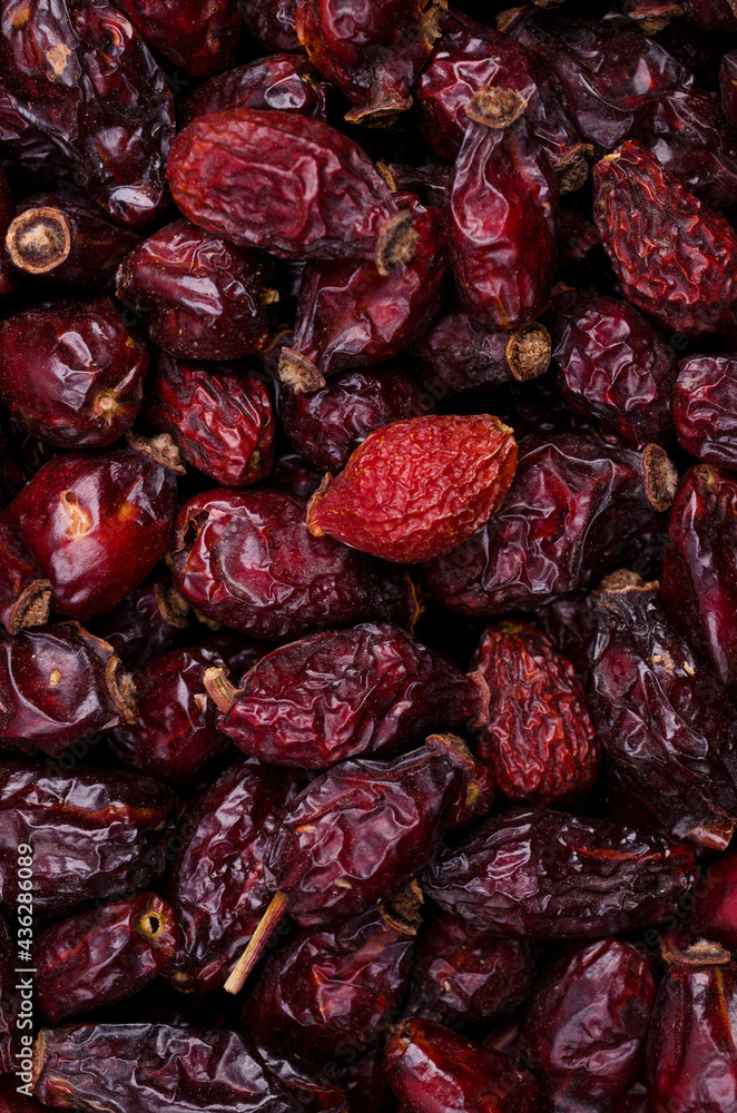 Dry rosehip berries. Dry rosehip berries.