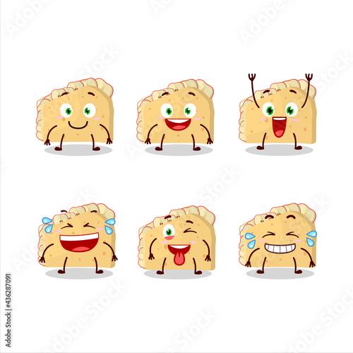 Cartoon character of apple sandwich with smile expression