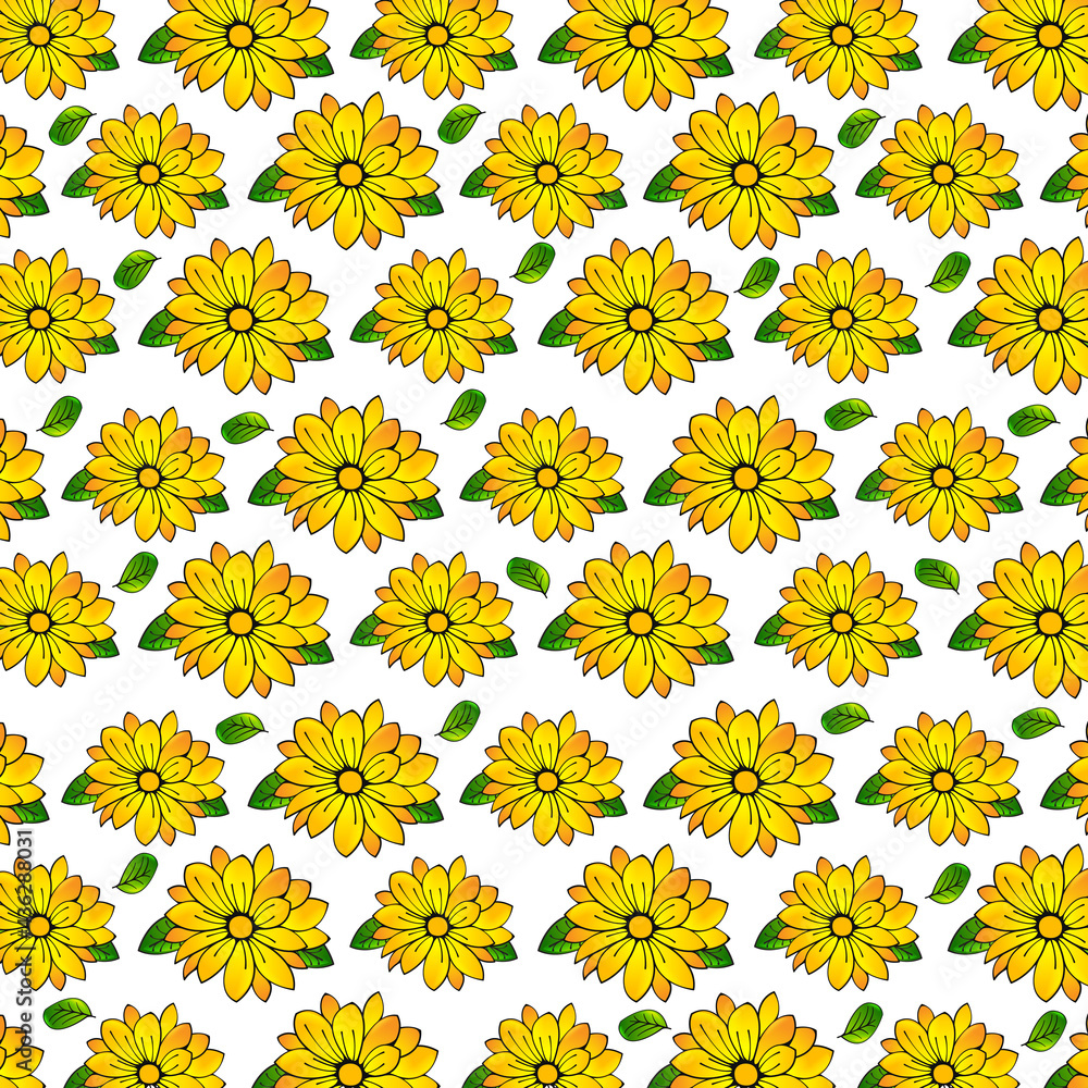 Seamless pattern flowers background Seamless pattern flowers background