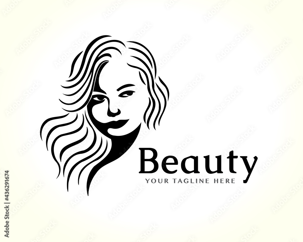 women beauty profile face drawing art logo design illustration women beauty profile face drawing art logo design illustration