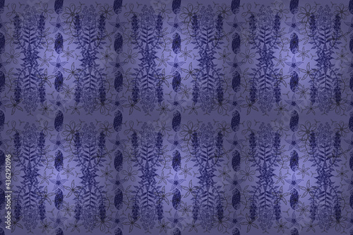 фотографія seamless pano pattern with floral elements and vintage
