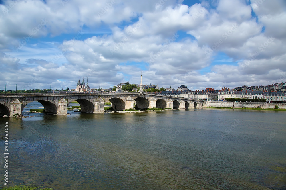 Blois, France. Jaques Gabriel stone bridge, 1724