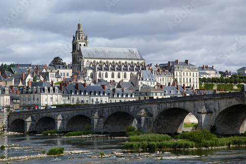 Blois, France. Cathedral Saint-Louis, bridge Jaques Gabriel, 1724 