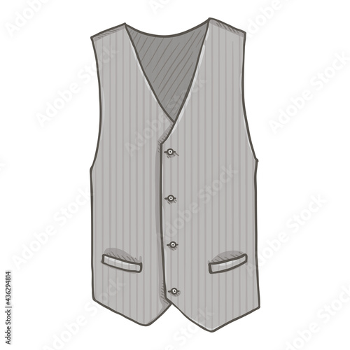 Waiscoat. Vector Cartoon Illustration of Vest photo