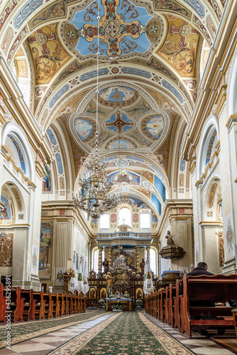 Zhovkva, Ukraine - 20.05.2021: interior of the St. Josaphat Church, the centrepiece of the Dominican Monastery.  © Serhii Khomiak