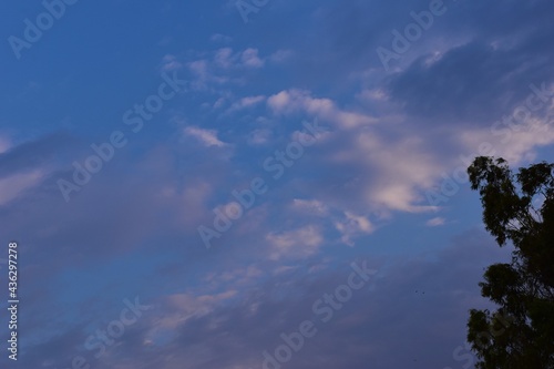 Beautiful view of blue cloudy sky background © kiran
