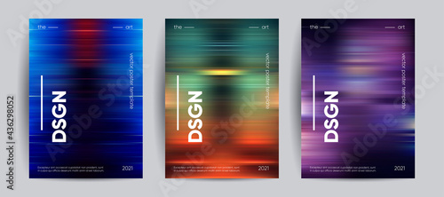 Abstract covers with Motion gradient. Blurred colors vector background.