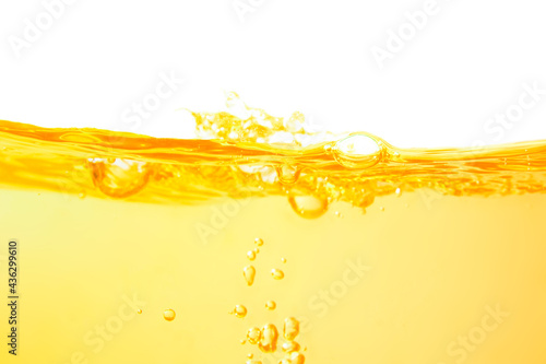 Oil surface ripple transparent on white background