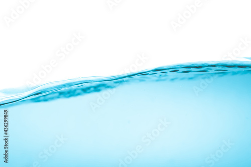 blue water surface on white background