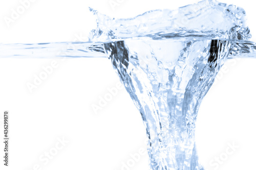 water surface transparent on white background