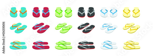 Flip flops isolated on a white background