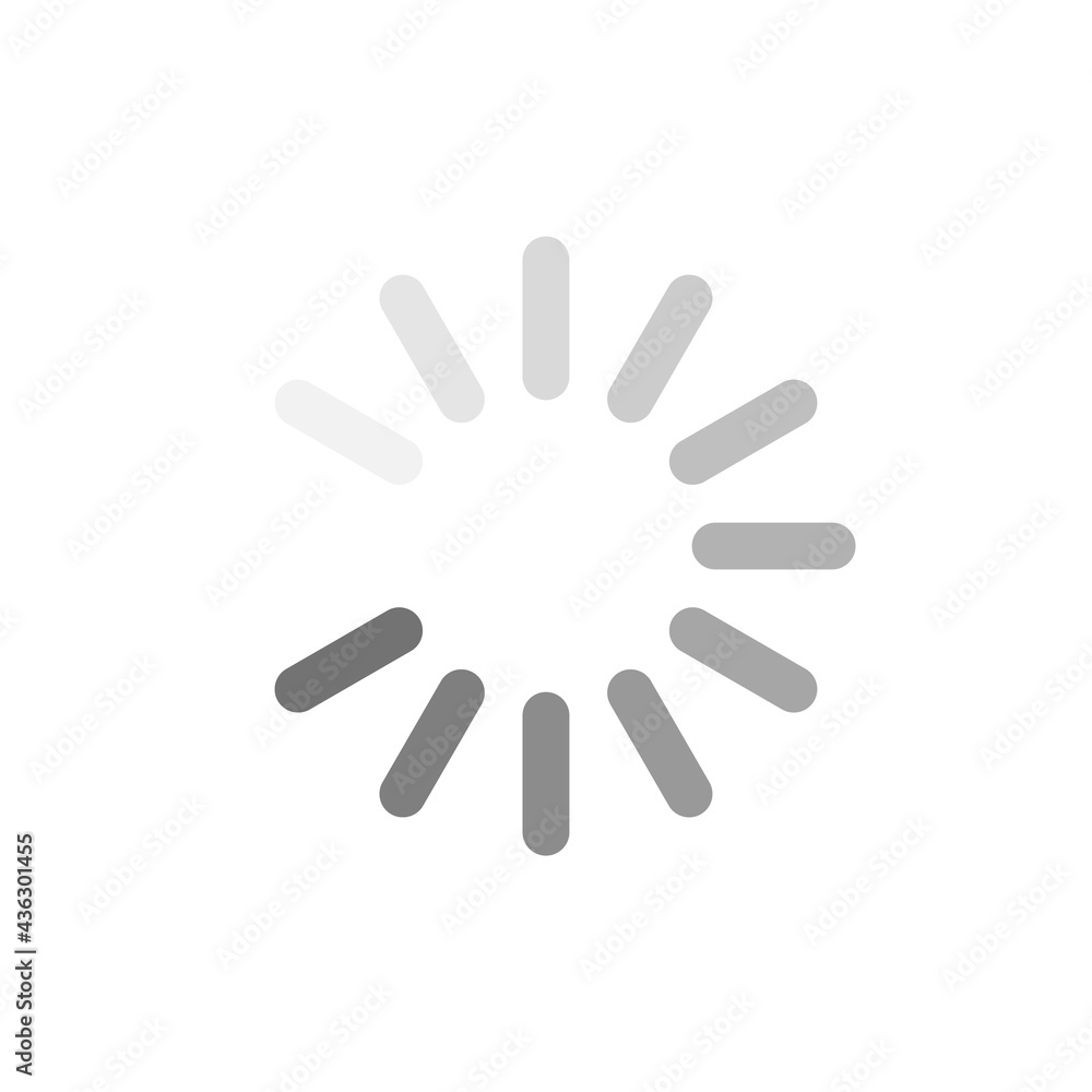 Dark Refresh Icon on White Background. Loading Process Sign. Vector illustration Dark Refresh Icon on White Background. Loading Process Sign. Vector illustration