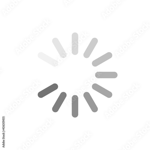 Dark Refresh Icon on White Background. Loading Process Sign. Vector illustration