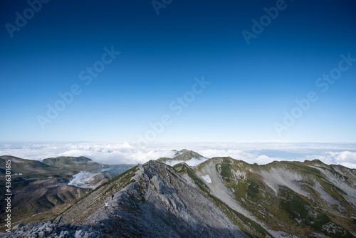 別山山頂からの眺め, 立山連峰, 北アルプストレッキング