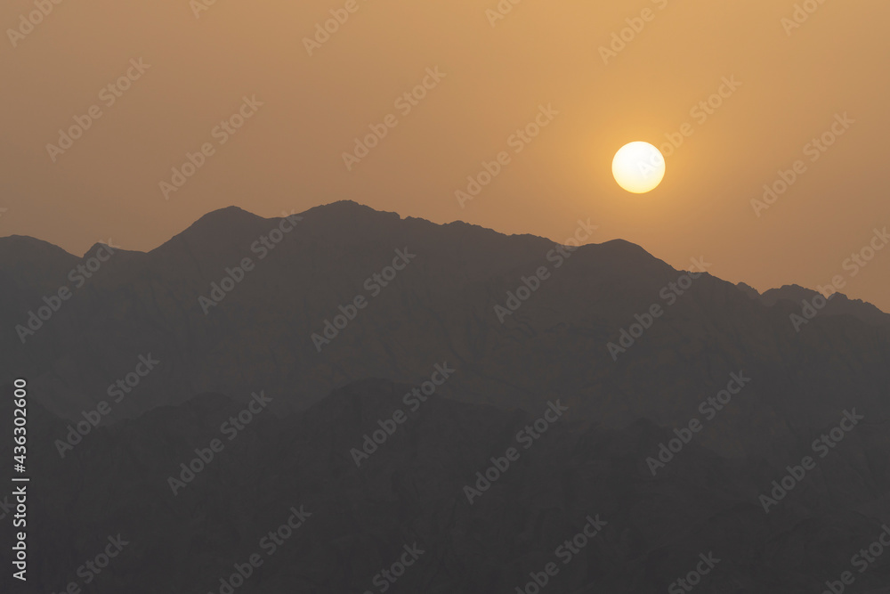 Sunrise over the Edom Mountains