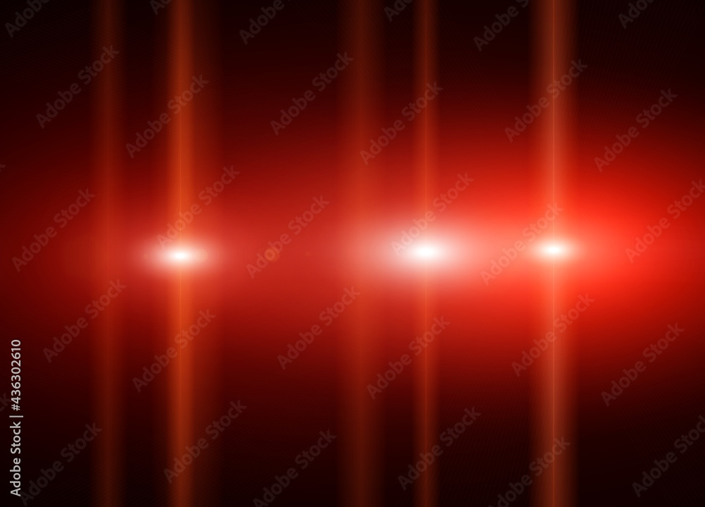 Glowing shiny objects in the dark. Red blurred spots Glowing shiny objects in the dark. Red blurred spots