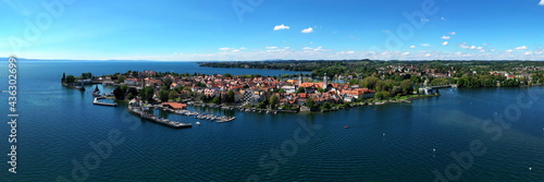 Luftbild von Lindau bei schönem Wetter