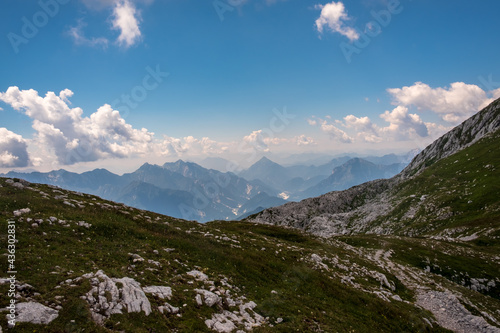 Trekking day in the majestic Julian Alps, Friuli-Venezia Giulia, Italy