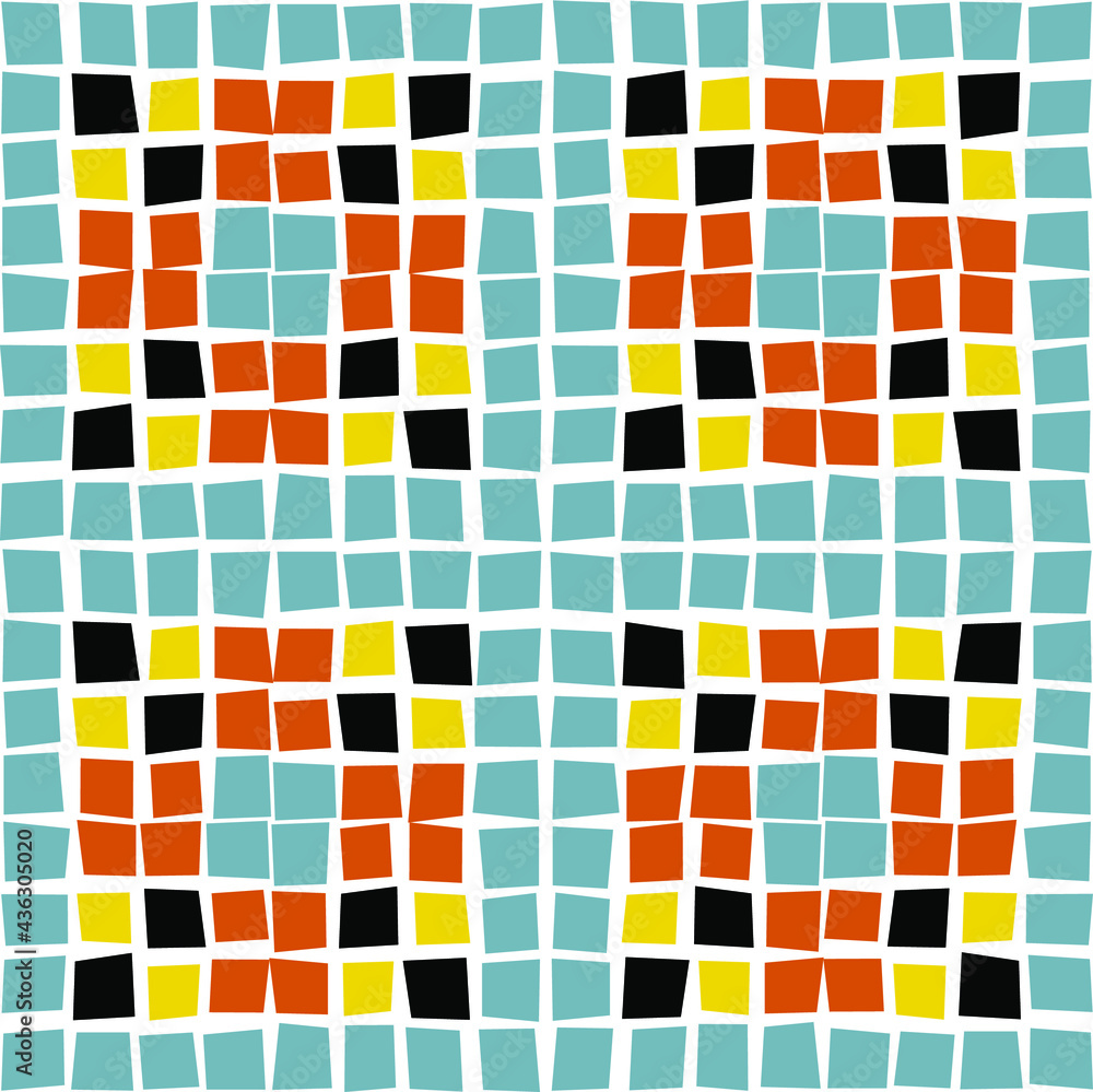 Fototapeta premium Abstract generative art design of color pattern vector tile for creative design