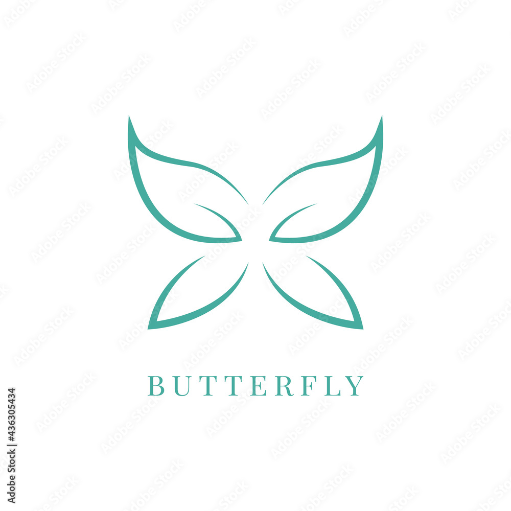 Butterfly Leaves logo design inspiration