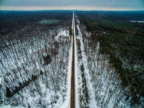 snow covered road