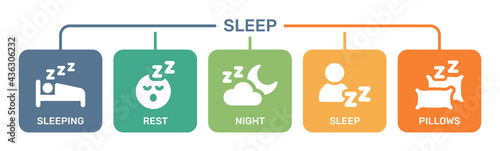 Sleeping time icon vector illustration.
