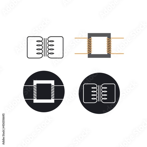 electric transformer icon vector illustration