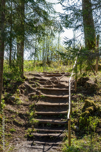 Natural ground stair.