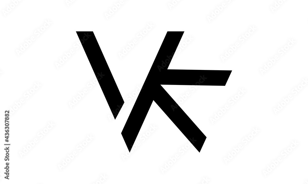 simple unique V&K letter simple unique V&K letter