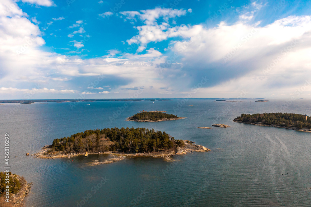 Archipelago during spring time in Finland