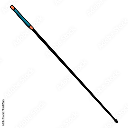 Outfit rider whip to control a horse rider illustration in cartoon style