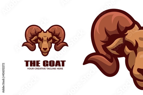 The Goat Cartoon Mascot Logo Template
