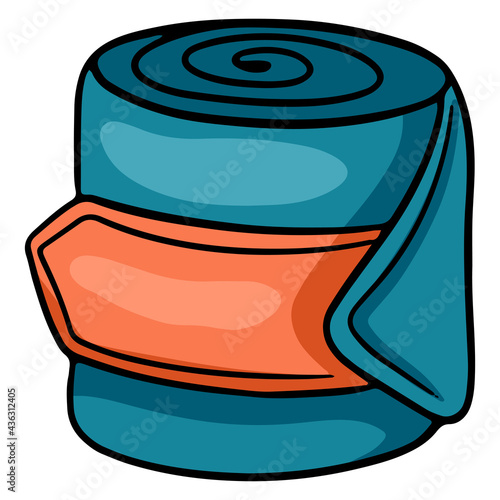 Horse harness protective bandage for horse legs vector illustration in cartoon style