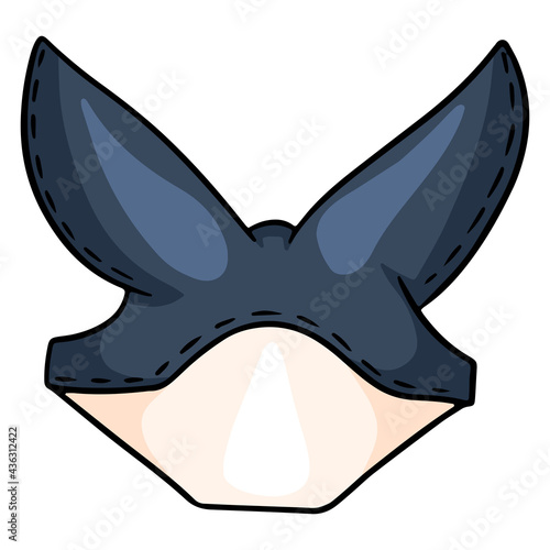Horse harness headdress on the ears for a horse vector illustration in cartoon style