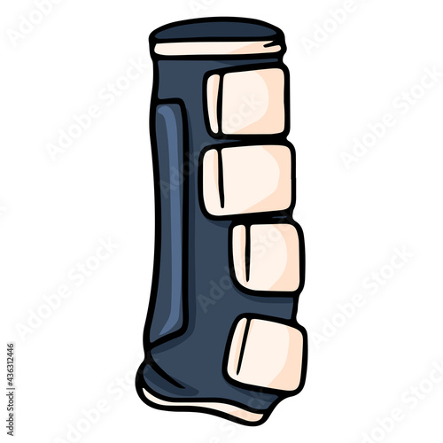 Horse harness horse safety shoes vector illustration in cartoon style