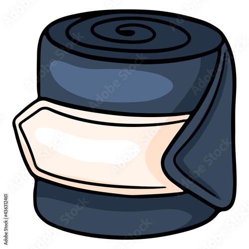 Horse harness protective bandage for horse legs vector illustration in cartoon style