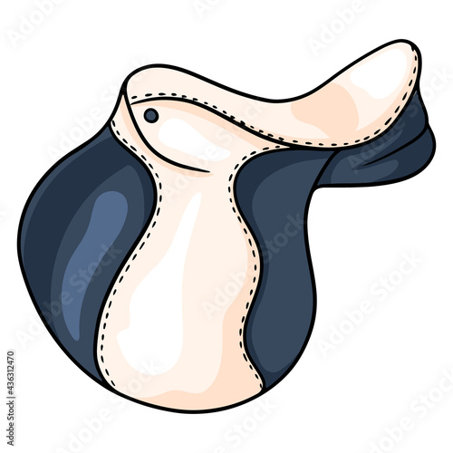 Horse harness horse saddle vector illustration in cartoon style